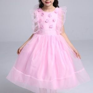 Size 2 Pink Organza Southern Diva Dress New